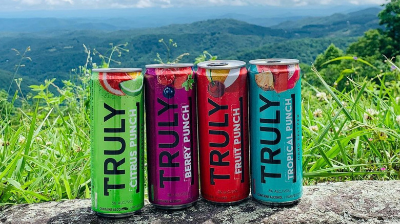 Four cans of Truly Punch