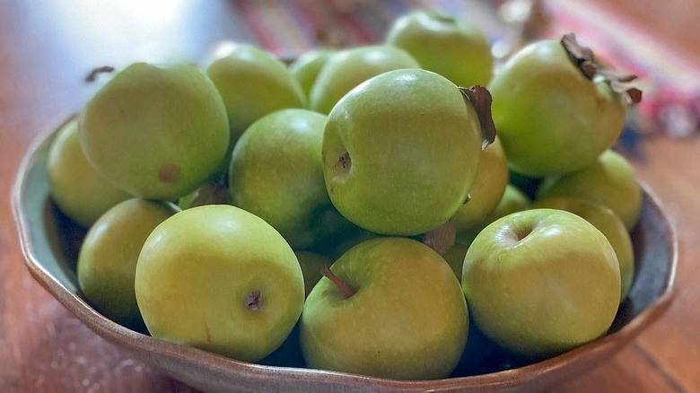 A bowl of Granny Smith Apples