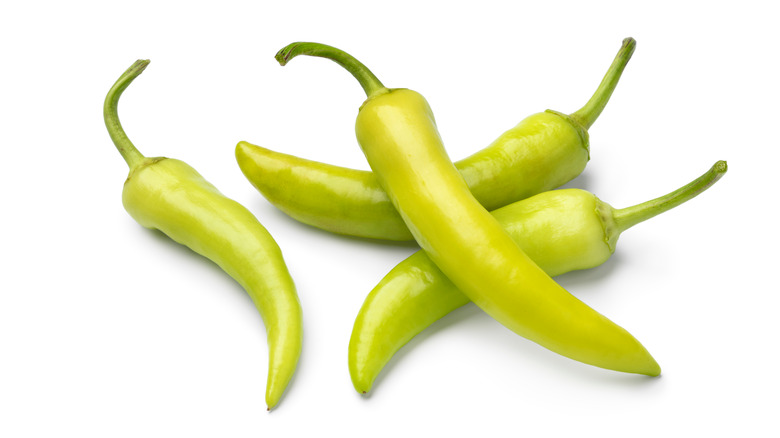 Four Hungarian Wax peppers