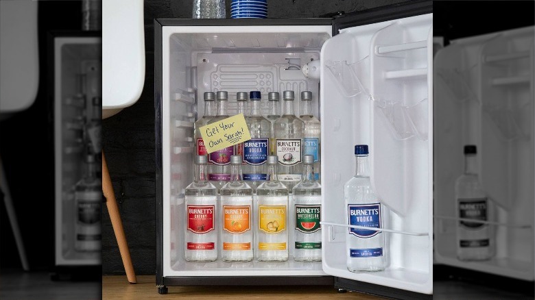 burnett's vodka college fridge