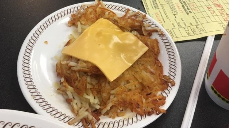 Covered hash browns