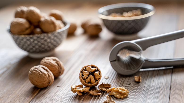 walnuts and nut cracker