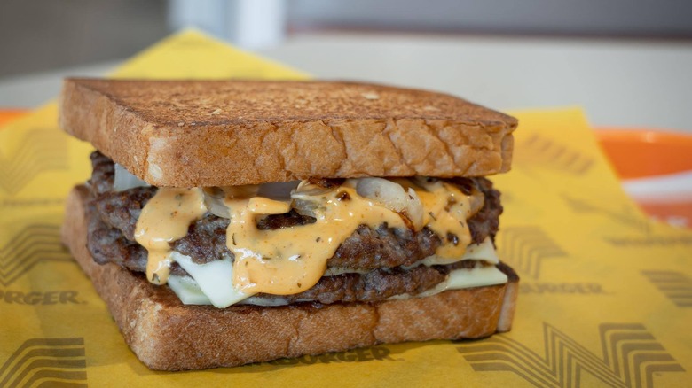 Whataburger Patty Melt on table