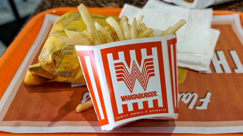 Whataburger fries on tray