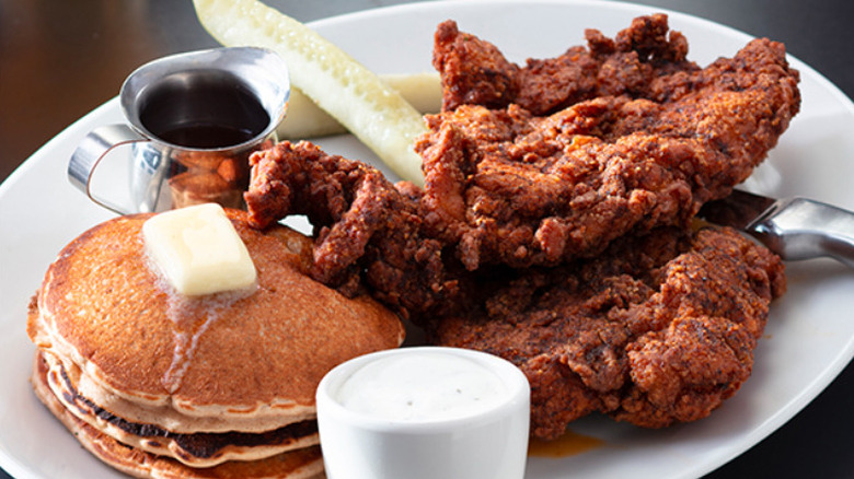 Nashville Hot Chicken and Pancakes