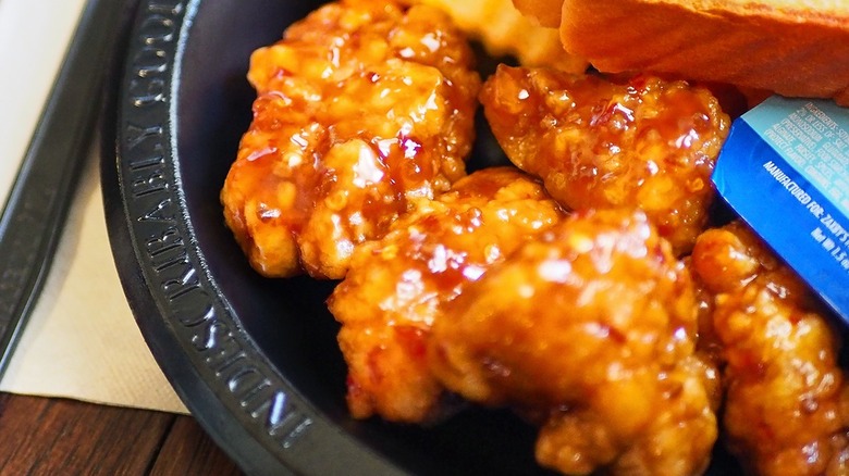 Boneless Wings on a plate