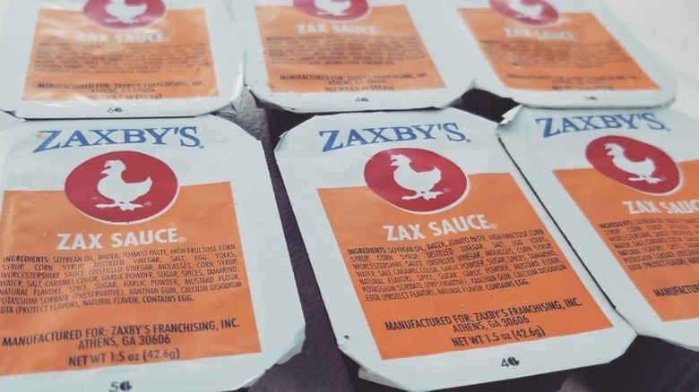 Packets of Zax sauce