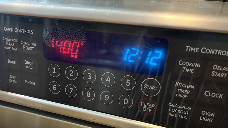 oven preheat display setting