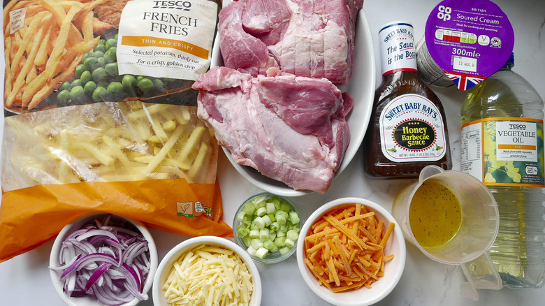 Pork Loaded French Fries ingredients