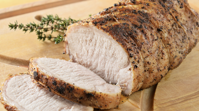 sliced roast pork tenderloin