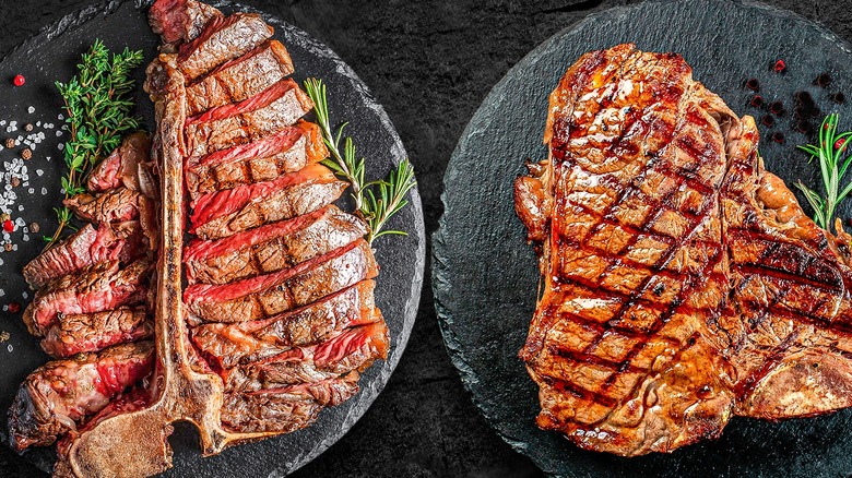 porterhouse and t-bone steaks