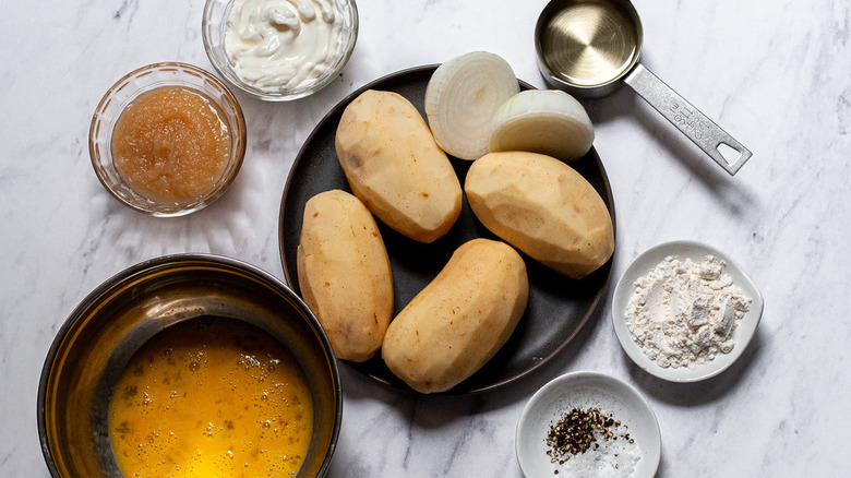 ingredients for potato pancakes