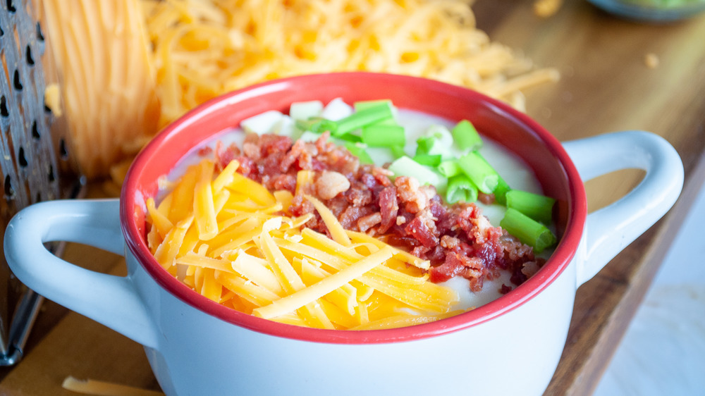 bowl of loaded potato soup