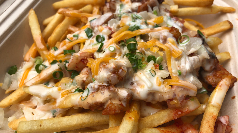 bowl of loaded fries