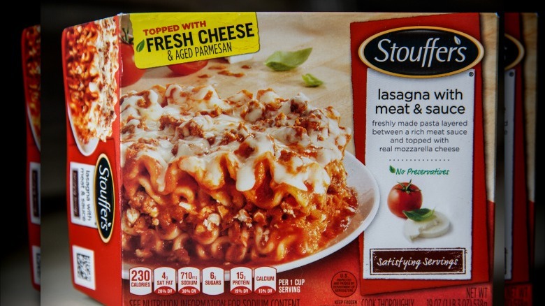 packaged frozen lasagna