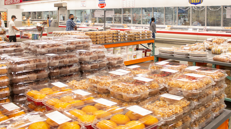 boxes of pastries at costco bakery department