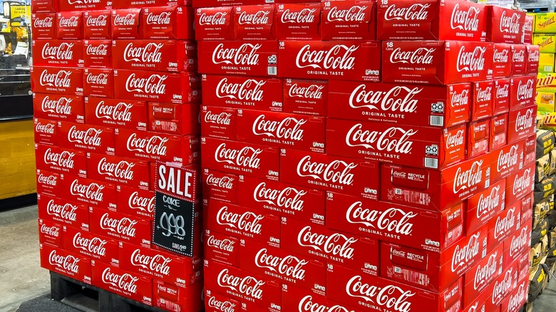 packages of Coca-Cola cans