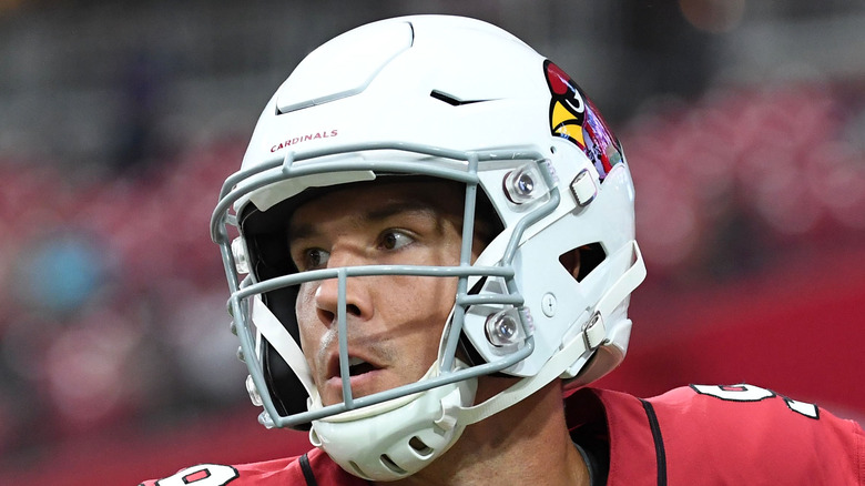 Sam Bradford warming up in pregame