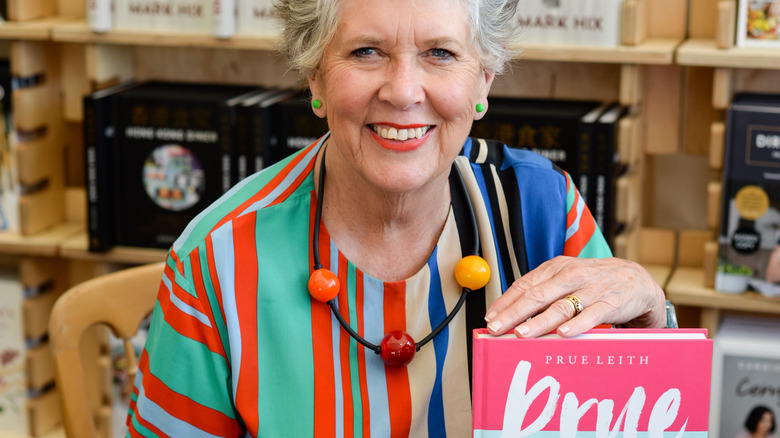 Prue Leith at a book signing