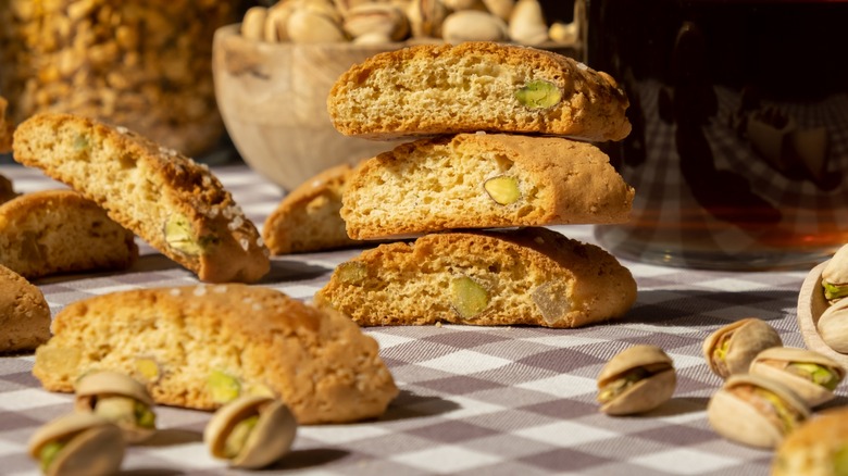 Biscotti with pistachio nuts