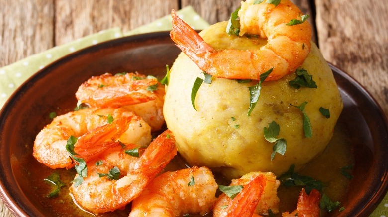 Mofongo and Shrimp