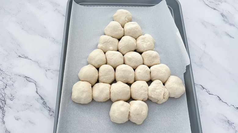 dough ball tree on tray