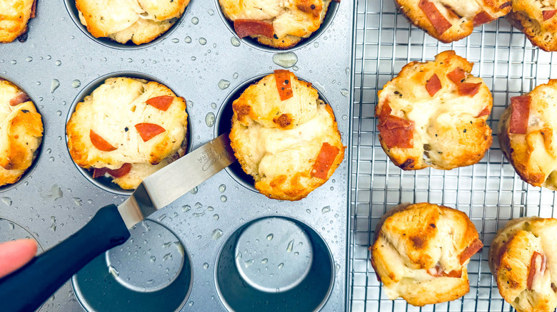 biscuit muffins in pan