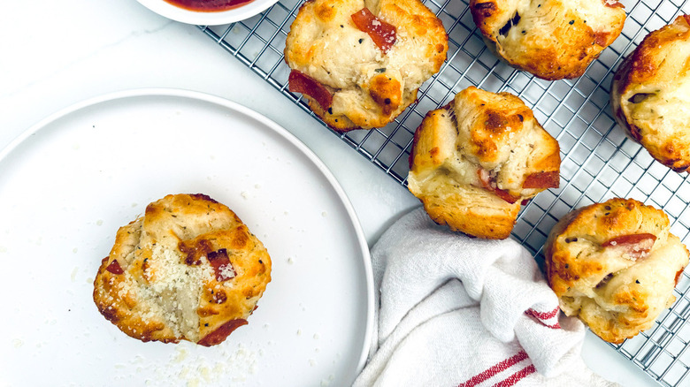 biscuit muffin on plate