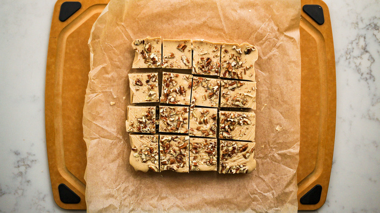 fudge cut in 16 squares