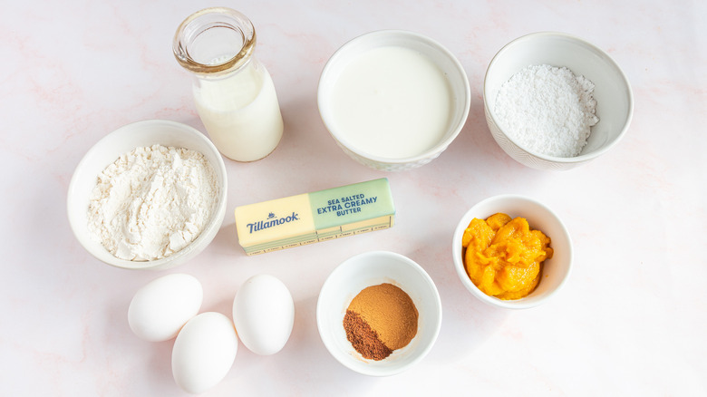 ingredients for pumpkin cream puffs