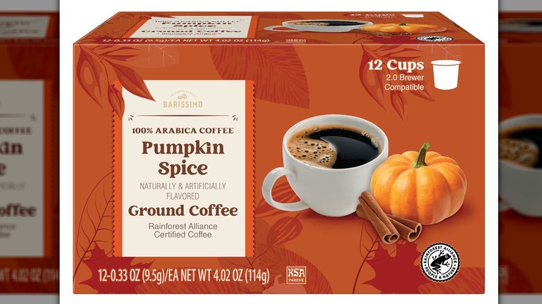 box of pumpkin coffee pods