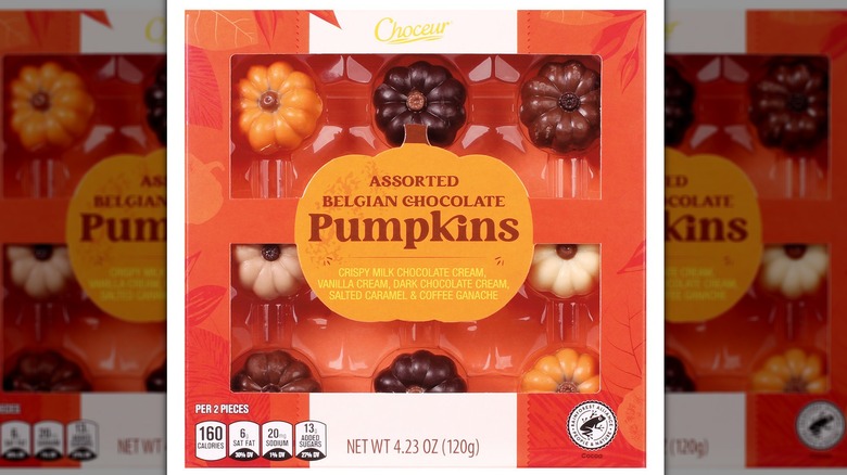 box of pumpkin chocolates