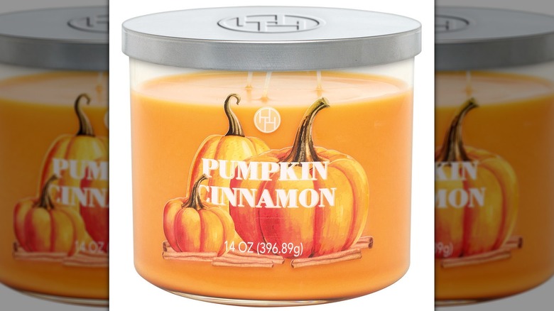 pumpkin cinnamon candle jar