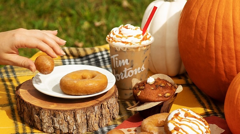 Tim Hortons coffee and treats