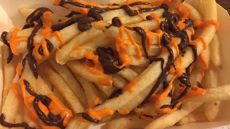 McDonald's Fries Orange Chocolate Syrup