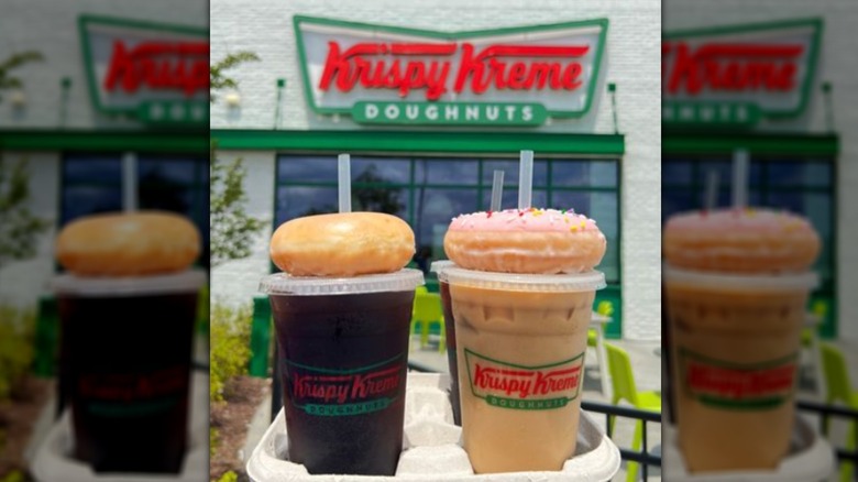  Krispy Kreme donuts and lattes