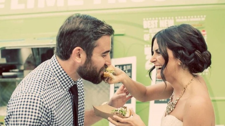 Customers at Born From The Lime Truck 