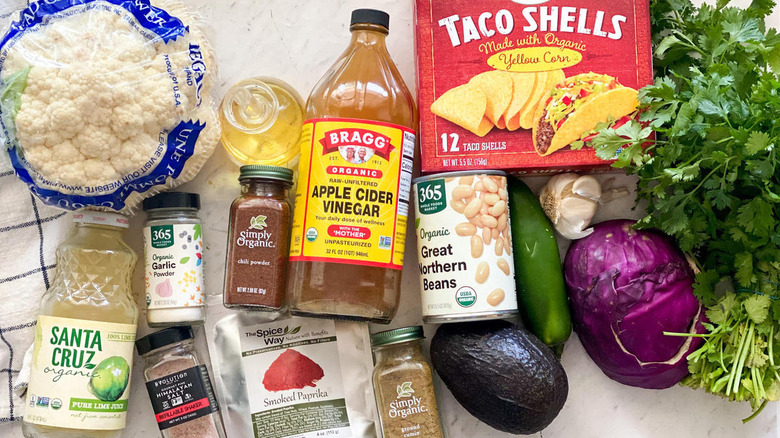 ingredients for cauliflower tacos