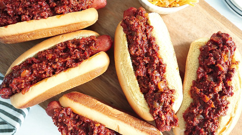 hot dogs with chili