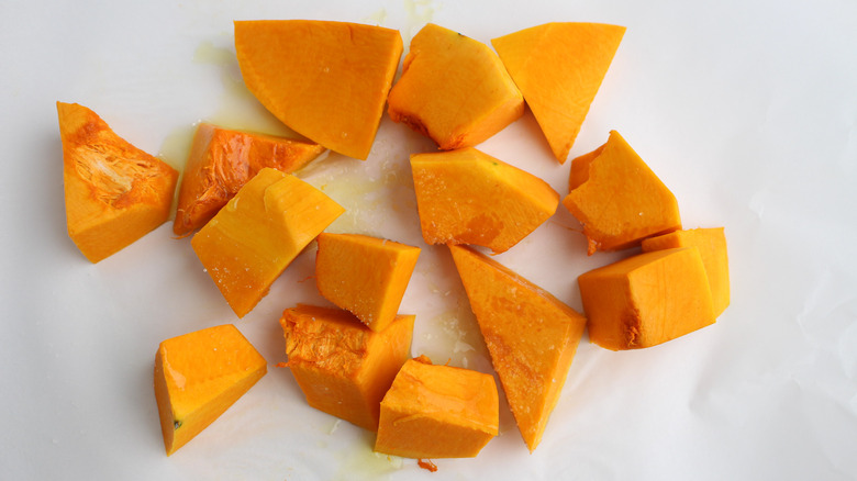 pumpkin chopped into cubes