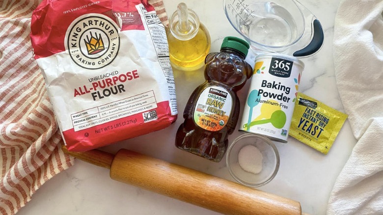 ingredients for pizza dough