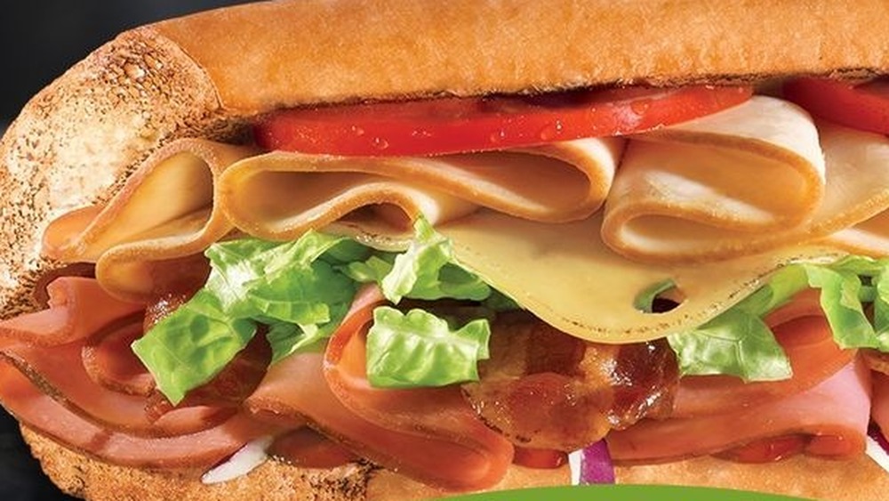 Quiznos Honey Bacon Club sandwich