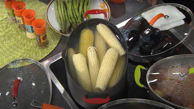 cooking corn in Ray's pot