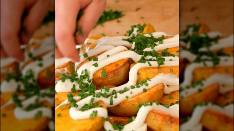 Screen grab of Rachael Ray's twice-baked potatoes from her Instagram account