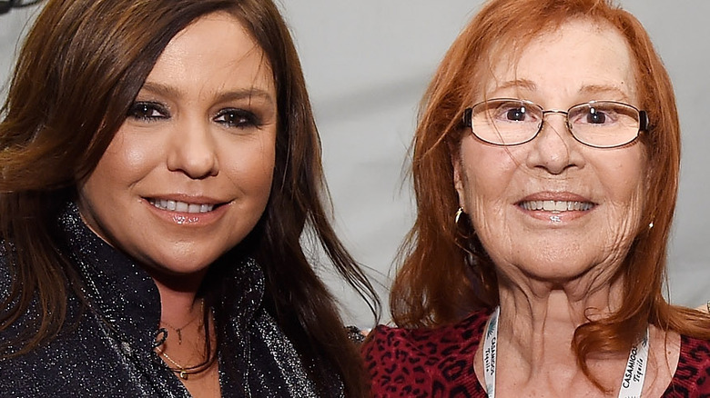 Rachael Ray and her mother, Elsa Scuderi, smiling at an event