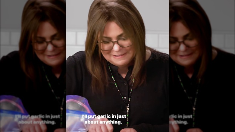 Rachael Ray raving about garlic in an Instagram video