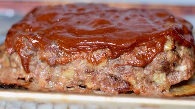 baked meatloaf with ketchup glaze