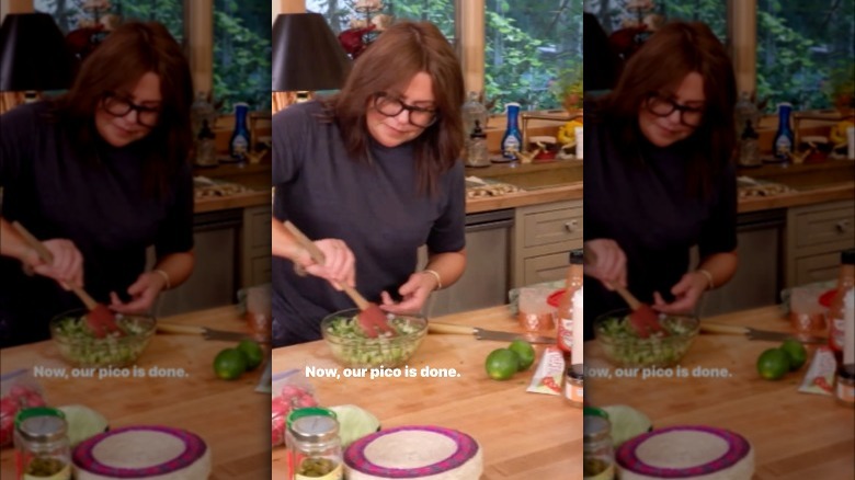 Rachel Ray making pico de gallo