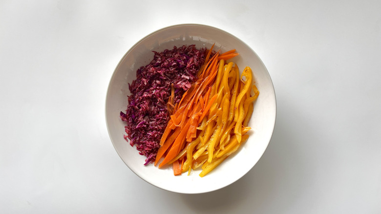 vegetables in white bowl