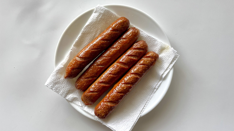 hot dogs on plate